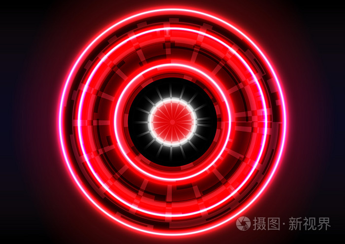 技术抽象背景圆光红色效果
