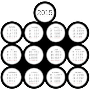 办公室的 2015年黑眼圈日历