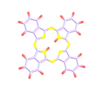 酞菁糖蛋白分子上白色孤立