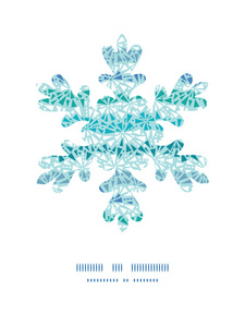 矢量抽象冰 chrystals 纹理圣诞雪花轮廓模式框架卡模板