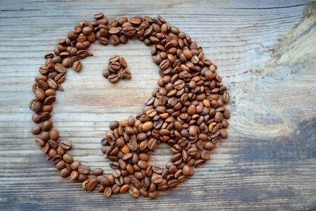 阴阳符号由咖啡豆