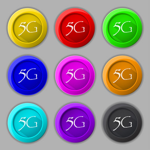 5 g 标志图标。移动通信技术符号