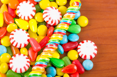 甜食糖果焦糖的彩色纹理