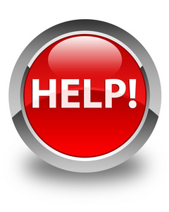 有光泽的红色圆形按钮图标照片