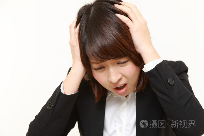 惊慌失措的女商人