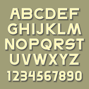 粗体字体和字母表的向量照片
