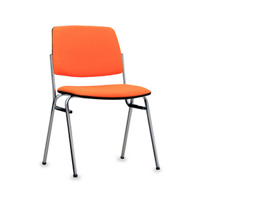 橙色的办公椅。分离