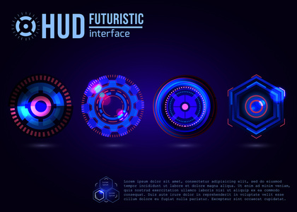 未来派 hud 界面元素
