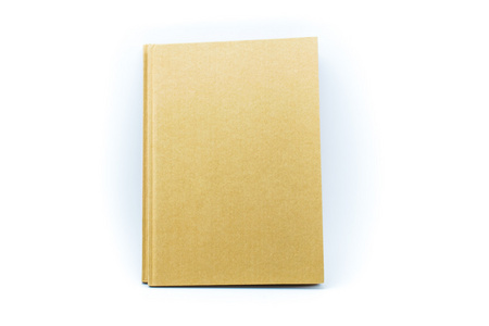 孤立在白色背景上的棕色的纸书