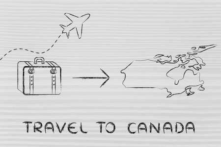 旅游行业 飞机及行李去加拿大