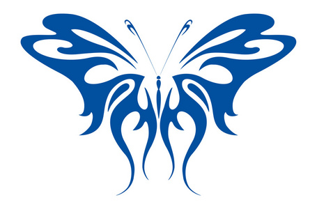 蓝色部落蝴蝶照片