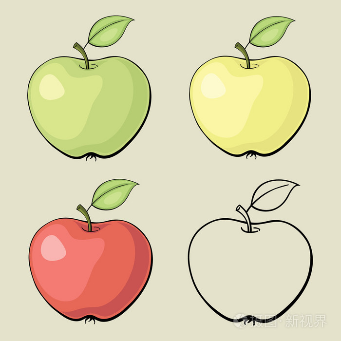 矢量插图集的苹果插画-正版商用图片1h6ug6-摄图新视界
