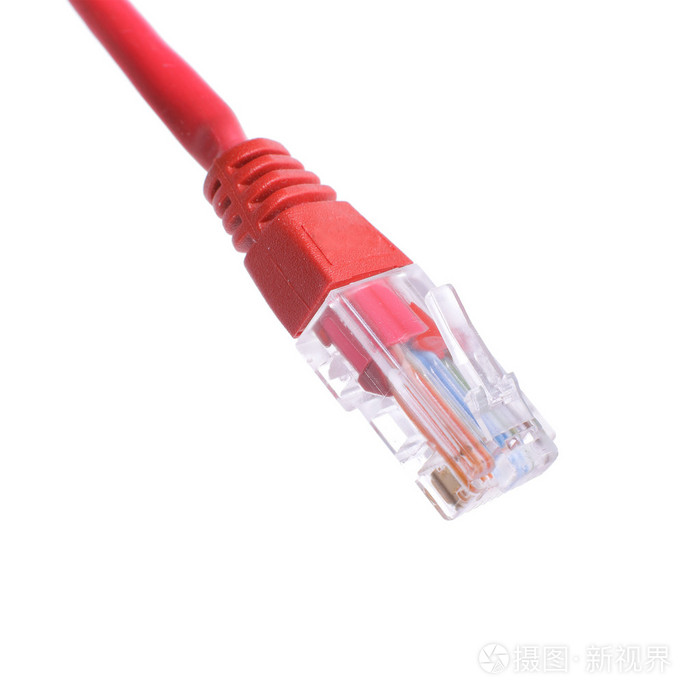 红色的数据电缆