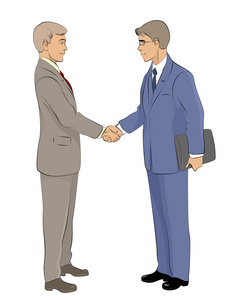 两个商人握手