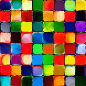 抽象的彩虹颜色油漆瓷砖图案艺术背景