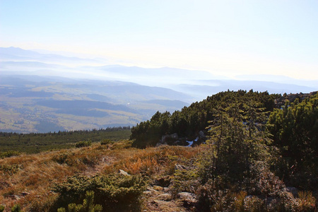 Babia 戈拉，Beskidy，波兰为视角