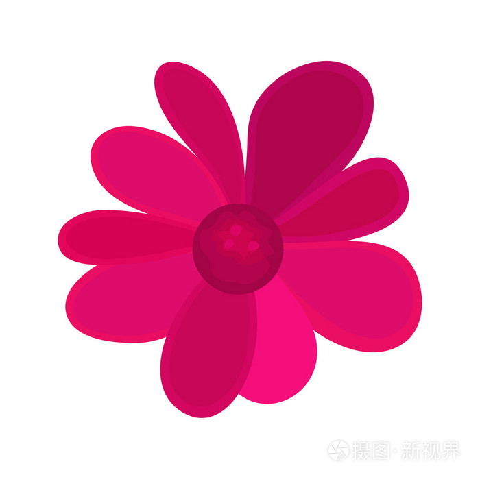 粉红色的花矢量设计