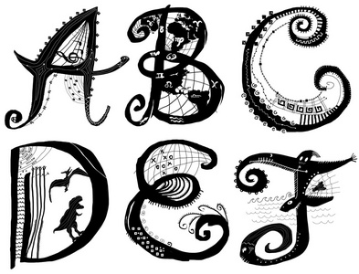 字母变形设计元素图片