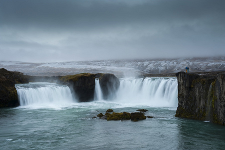 godafoss，北欧国家冰岛