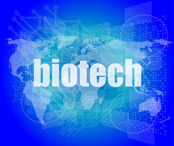 生物技术词语上数字触摸屏界面