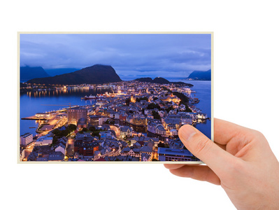挪威旅行摄影在手阿莱松德