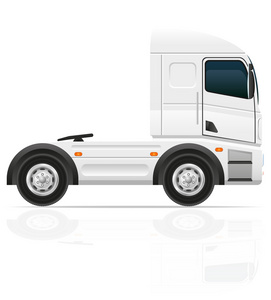 大卡车拖拉机为运输货物矢量图的