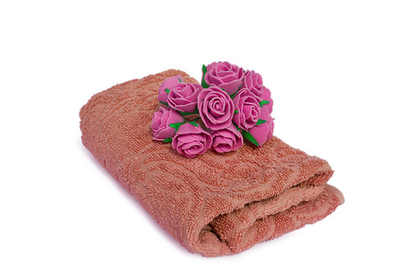 丁香毛巾与玫瑰