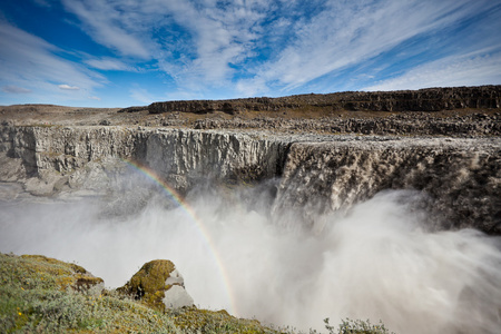 冰岛的提瀑布瀑布