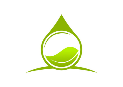 绿色生态友好的标志设计符号矢量照片