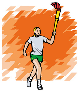 火炬运动员图片-火炬运动员素材-火炬运动员插画-摄图新视界