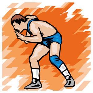 图标奖牌罗马摔跤图标照片