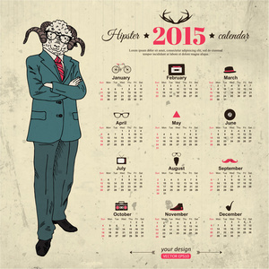 与山羊 2015年日历