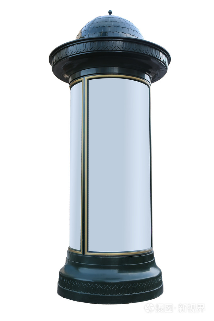 孤立的圆柱广告牌