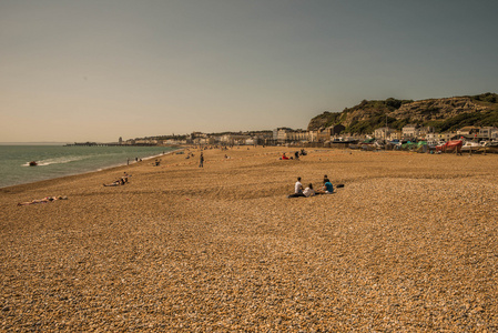 英语的海滨度假胜地的黑斯廷斯