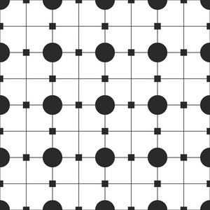 平铺黑色和白色矢量模式