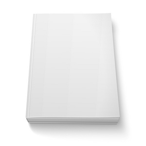在白色的空白的平装书模板照片