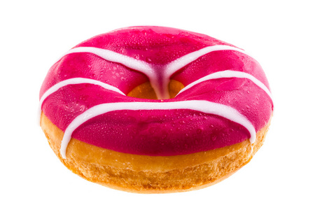 孤立的粉色甜甜圈
