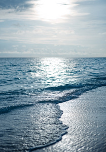马尔代夫日落海滩上