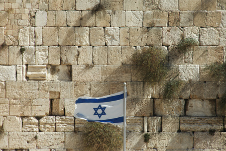 在耶路撒冷的哭墙的石头