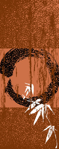 禅圆和竹老式的海报背景图片