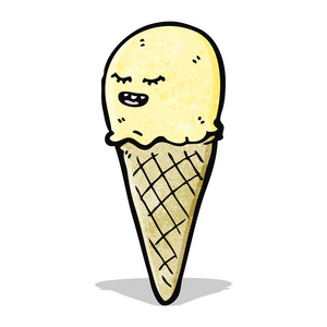 冰淇淋圆锥卡通人物