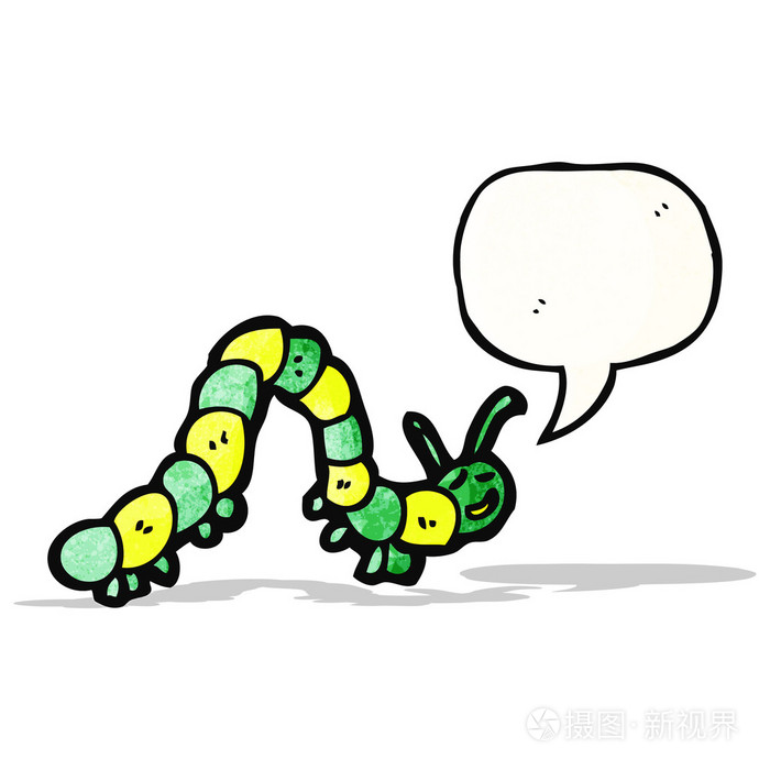 卡通爬行毛毛虫
