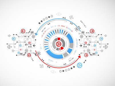 抽象的技术背景。矢量图