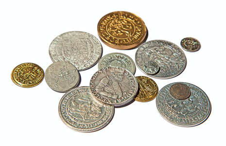 收集了中世纪的硬币
