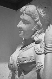 在 Shrinath Mhaskoba 寺 Kodit 萨斯沃德 Maharashtr 雕塑