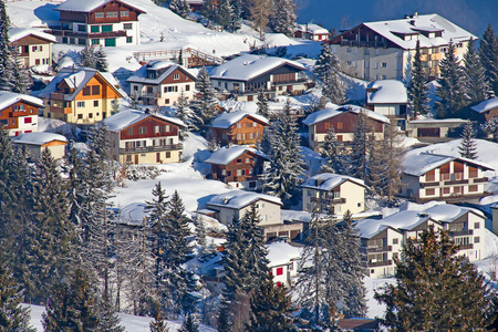 冬天在瑞士的阿尔卑斯山