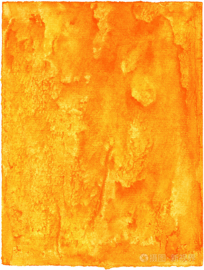 橙色的纹理水彩背景