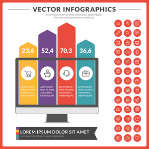 矢量抽象信息图表设计