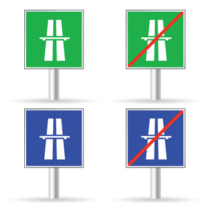 交通标志高速公路颜色矢量照片
