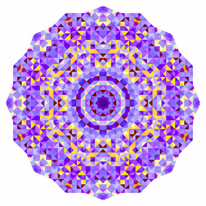 抽象彩色圆圈背景。马赛克圆蓝 紫 红 橙色 黄色 白色的几何形状的旗帜